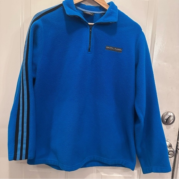 Ralph Lauren Other - Vintage 90’s Men’s Ralph Lauren Blue Fleece with Black Stripes